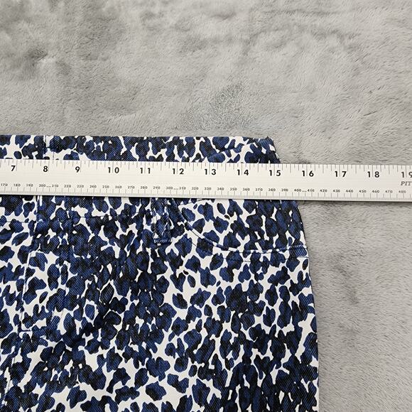 Faded Glory Jeans Womens M Black Blue White Animal Print Jegging Skinny Capri - Picture 6 of 10